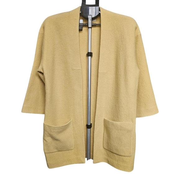 Aritzia Wilfred Yellow Brullon Wool Cardigan Size S - Picture 3 of 11